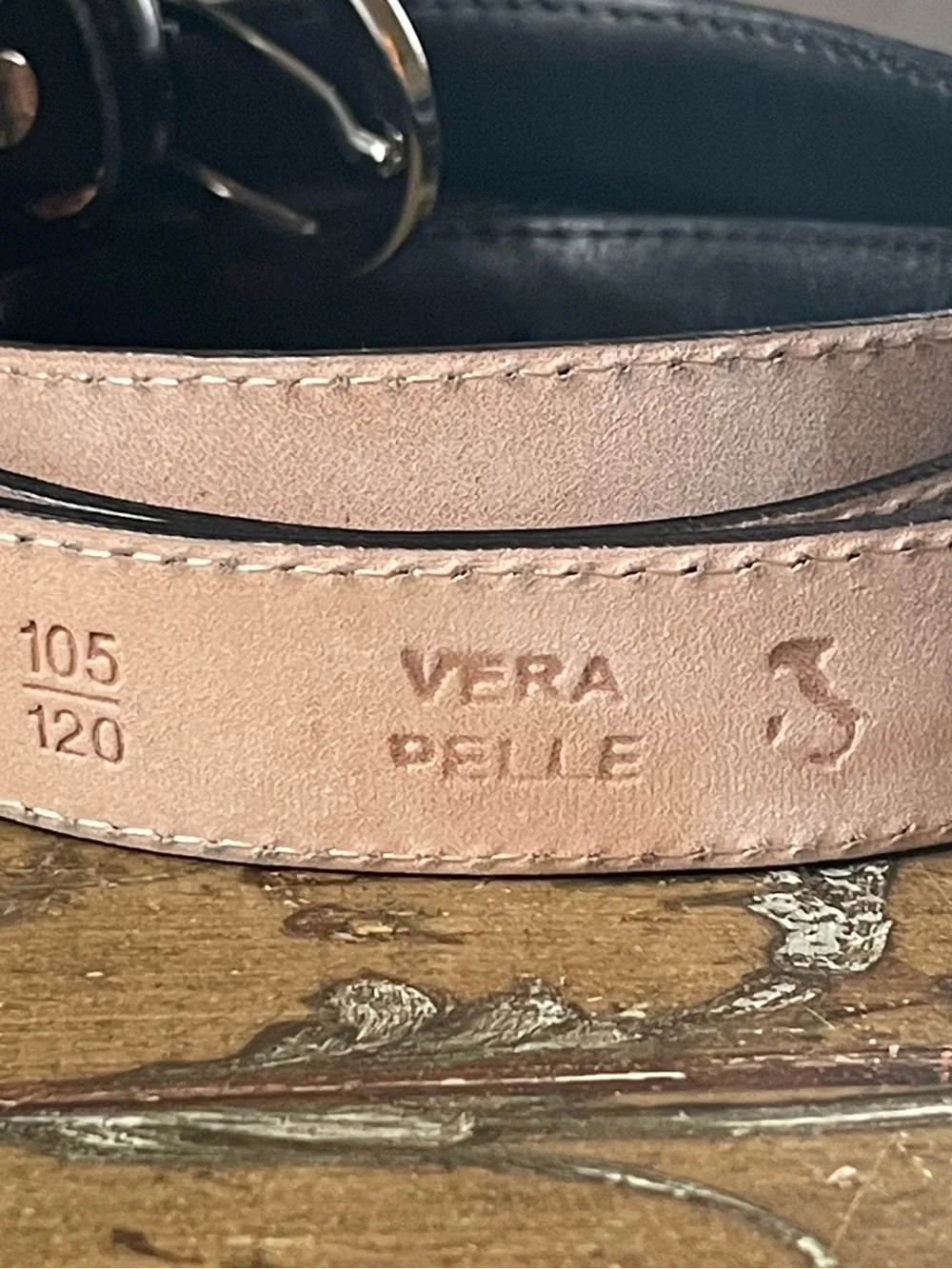 Black Leather Women's Belt